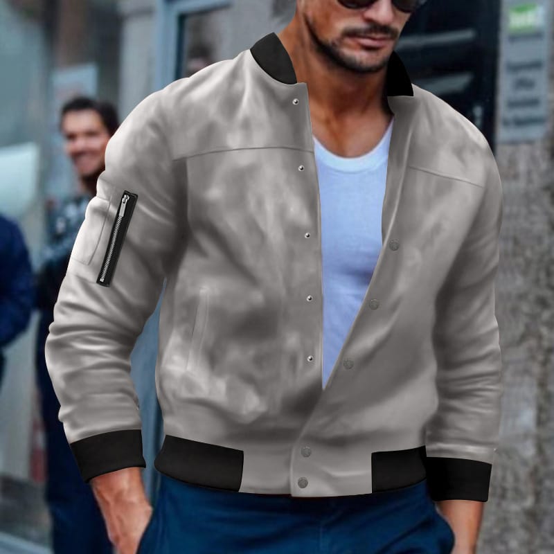 Manteau cardigan à simple boutonnage de mode pour hommes – Image 7
