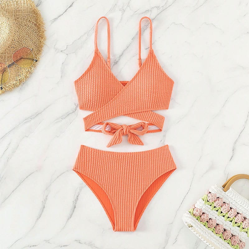 Maillot de bain fendu à lacets pour femmes – Image 3