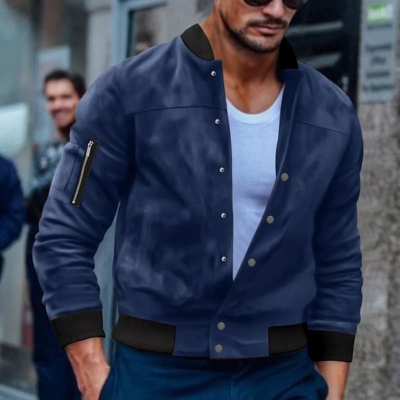Manteau cardigan à simple boutonnage de mode pour hommes – Image 8