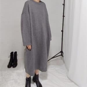 Robes en maille à manches longues tendance pour femmes