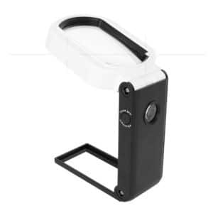 Loupe optique carrée et manuelle à LED pour détecteur d'argent