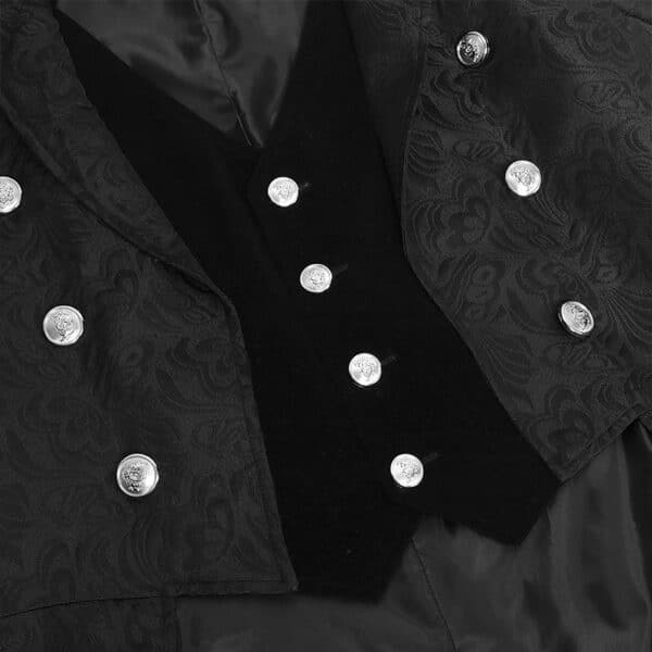 Blazer Jacquard mi-long de style gothique rétro pour hommes – Image 6