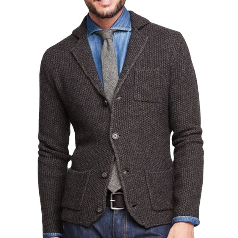 Blazer en laine et à manches longues pour hommes – Image 3