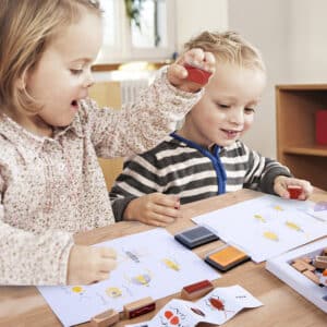 Jeu de sceau éducatif en bois