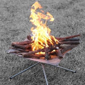 Grille portable à support de feu pour l'extérieur