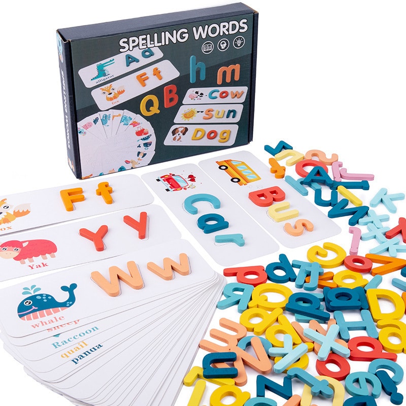 Jeu de mots en bois interactif