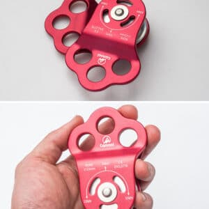 Poulie simple de trois trous pour l’escalade de rocher et d’arbre