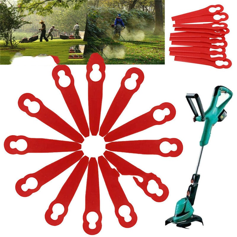 100 pièces. Lames de tondeuse à gazon en plastique coloré