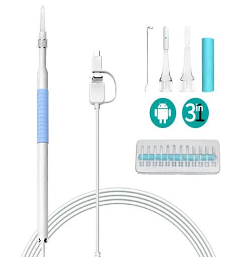 Nettoyeur d'oreilles endoscopique avec caméra HD multifonctionnel