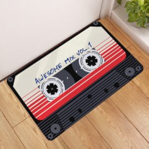 Tapis de flanelle à motif de cassette numérique à impression