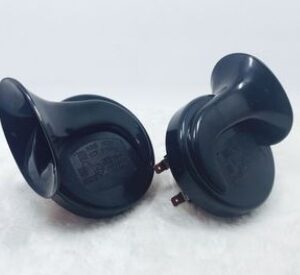 Klaxon électrique à deux tons pour voitures 12 V. Klaxon bicolore haut et bas, sifflet. Klaxon d'escargot