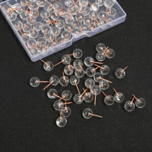 100 Pieces/50 pcs. Punaises transparentes en forme de boule