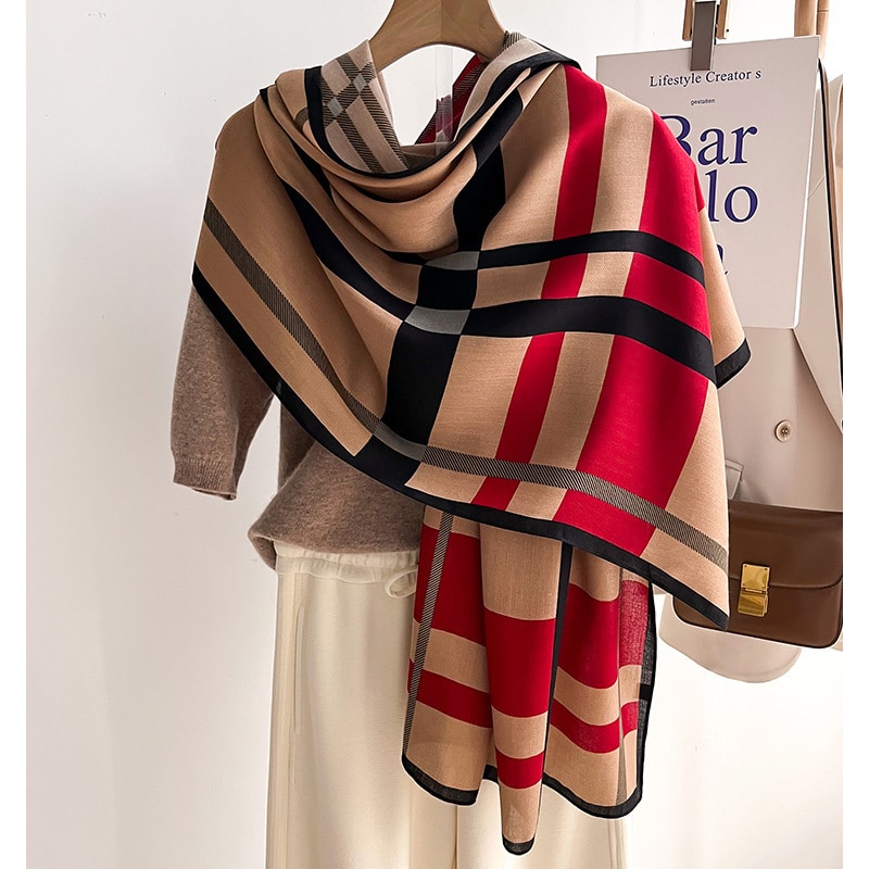 Châle chaud en coton et à la mode pour femmes – Image 3