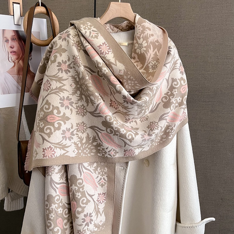 Châle en cachemire épais de mode pour dames – Image 9