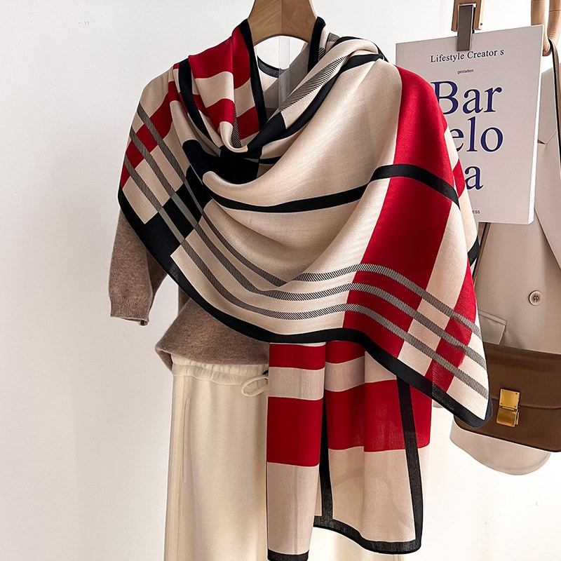 Châle chaud en coton et à la mode pour femmes