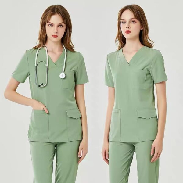 Combinaison de travail pour aide-soignantes, infirmères et médecins à manches courtes et à manches longues – Image 5