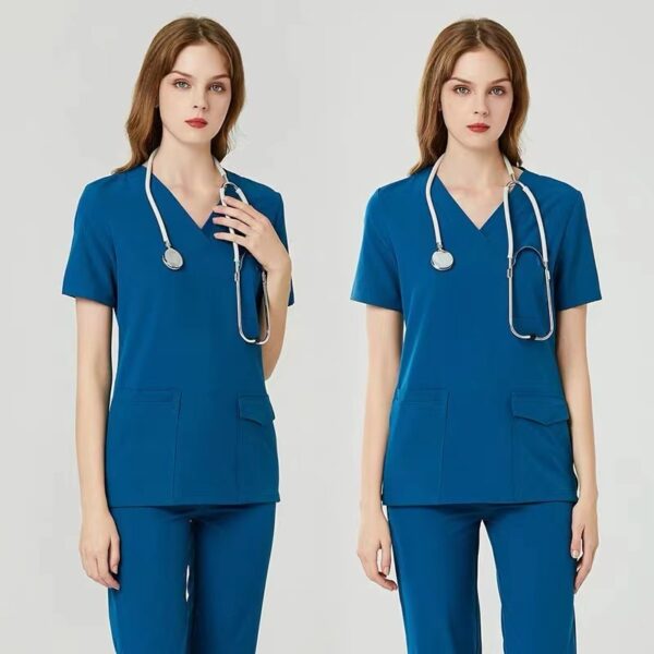 Combinaison de travail pour aide-soignantes, infirmères et médecins à manches courtes et à manches longues
