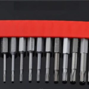 Ensemble de tournevis à 12 bits avec vis en acier allié magnétique
