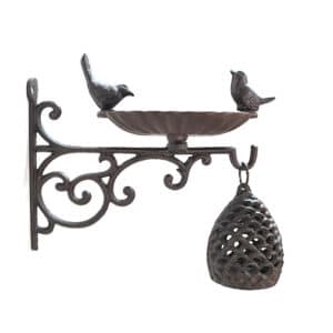 Bassin de nourriture pour oiseaux en fonte suspendre pour jardins