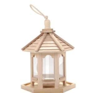 Mangeoire domestique et créative en bois massif pour oiseaux