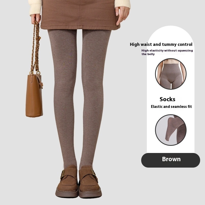 Legging avec chaussette de mode slim. Collant chaud et mince pour femmes – Image 3
