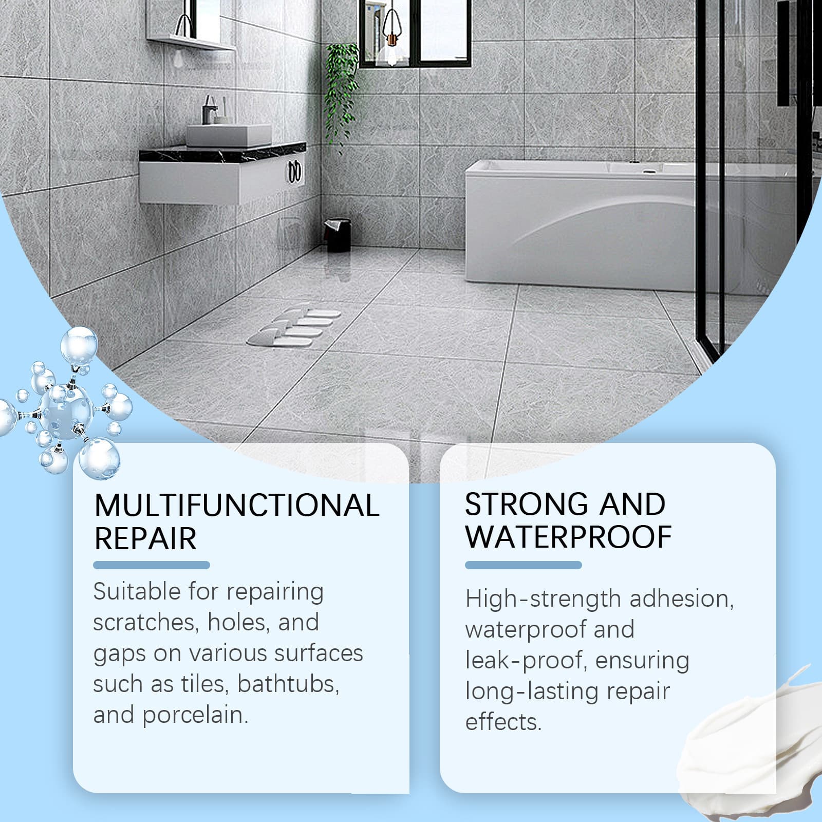 Colle de réparation de carrelage et de fuites des salles de bain – Image 8