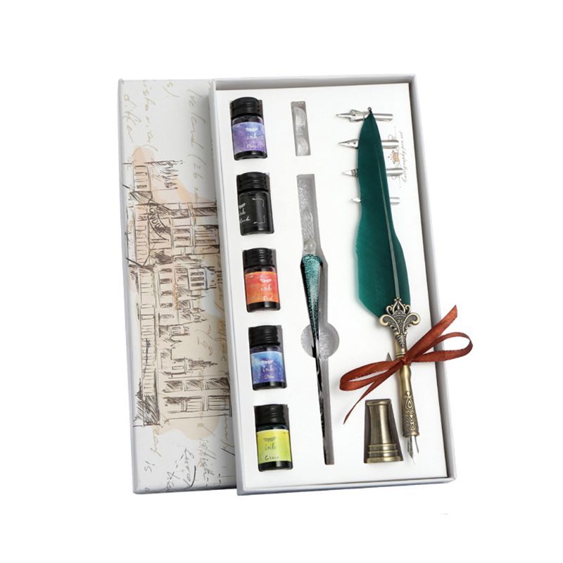 Stylo à encre de style rétro en verre – Image 4