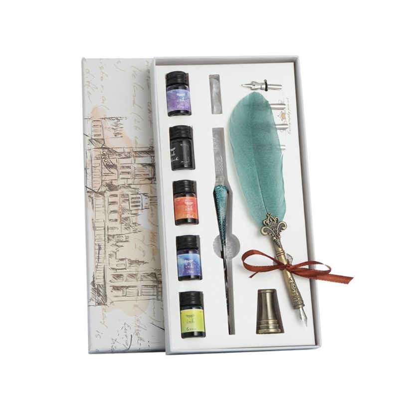 Stylo à encre de style rétro en verre – Image 7