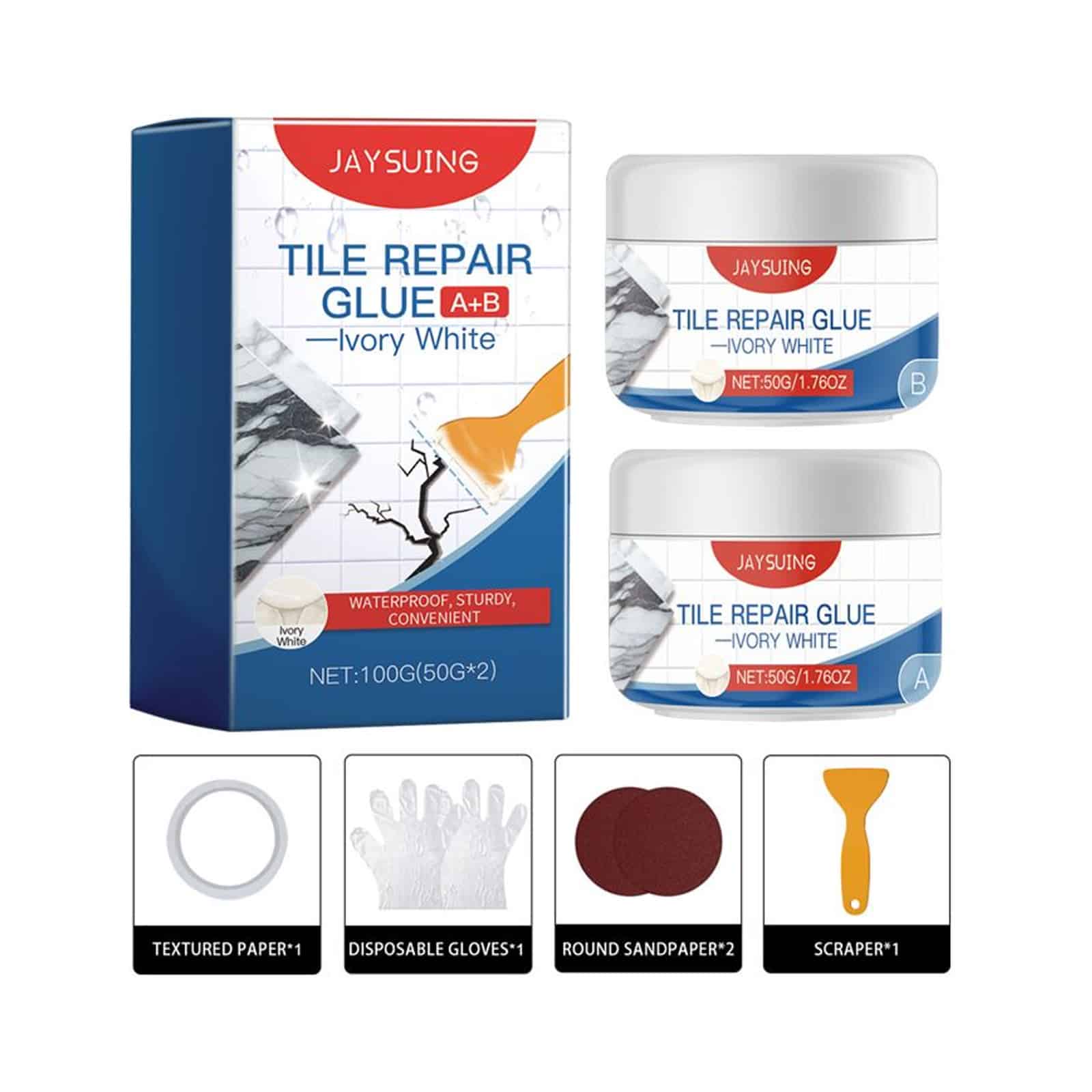 Colle de réparation de carrelage et de fuites des salles de bain – Image 5