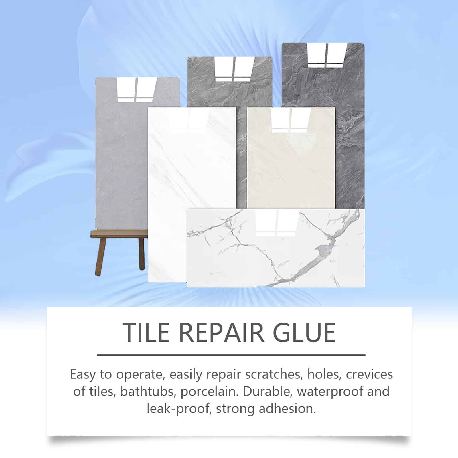 Colle de réparation de carrelage et de fuites des salles de bain – Image 3