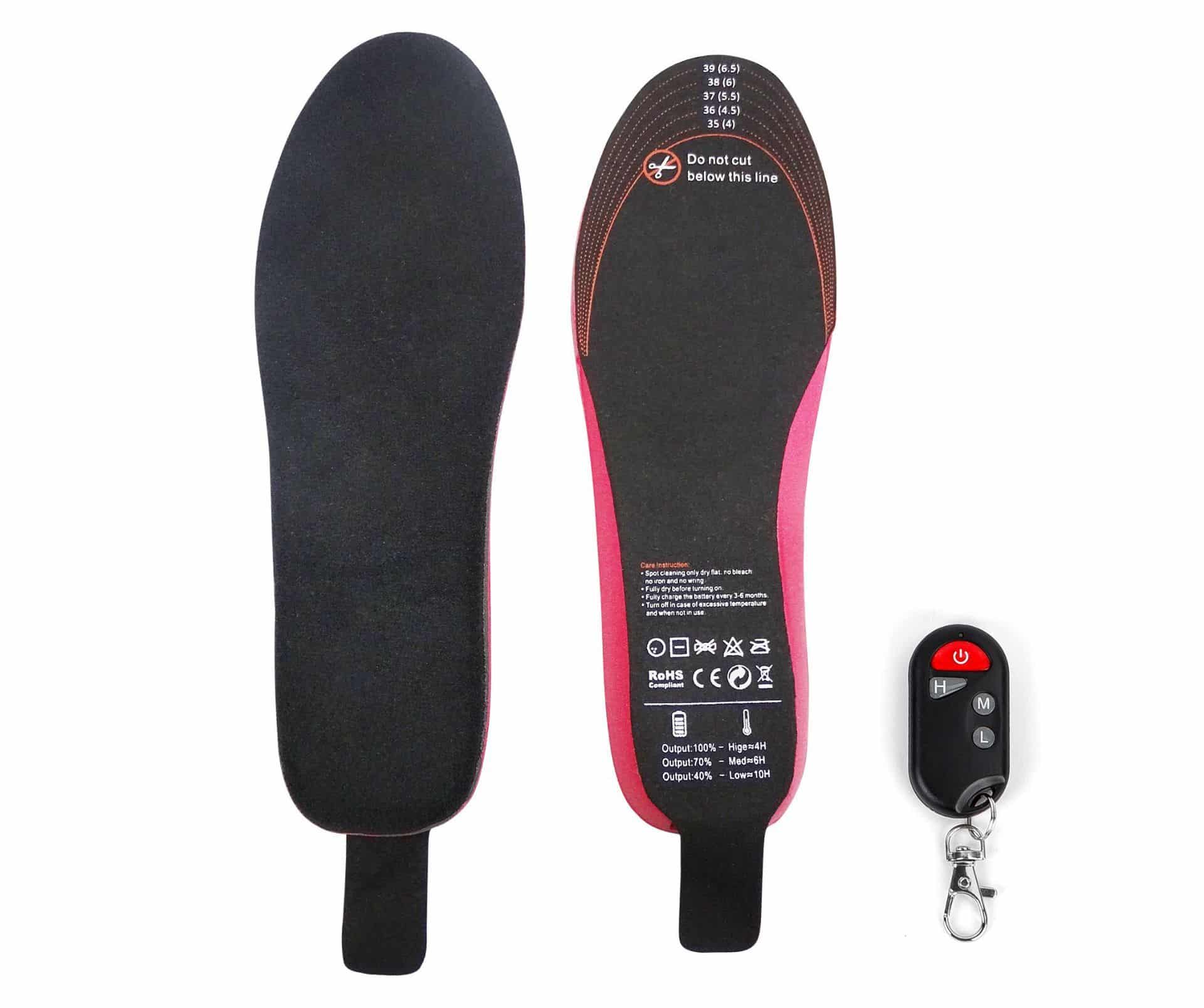 Semelles chauffantes rechargeables avec télécommande. Garder les pieds au chaud en hiver pour hommes et femmes – Image 2