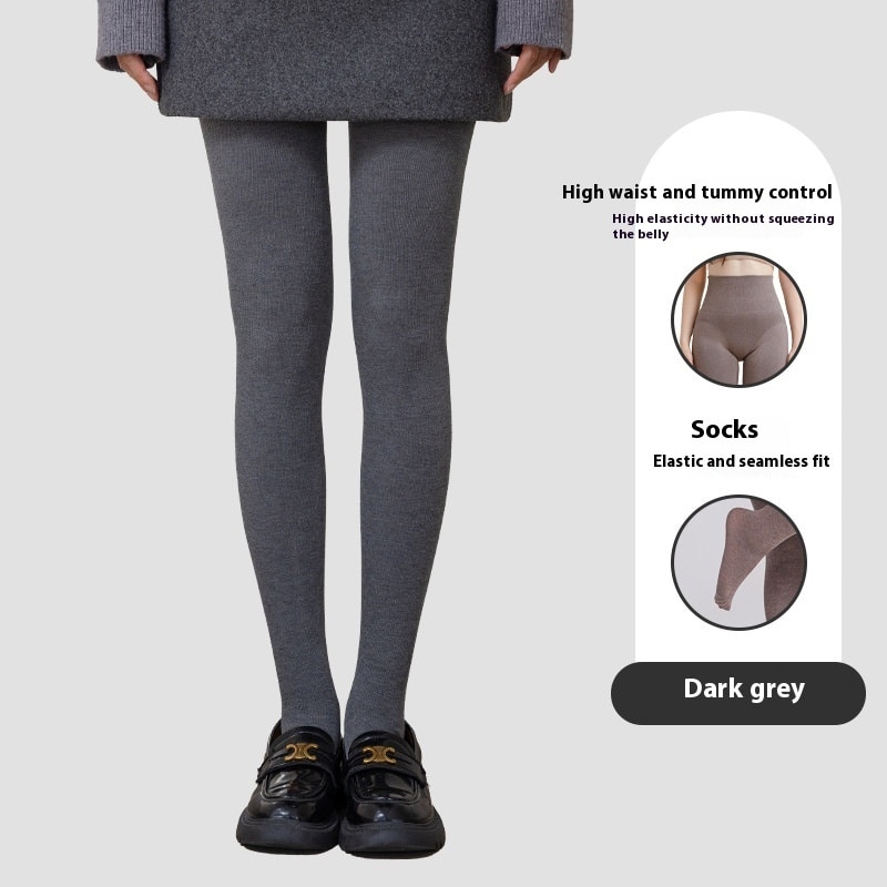 Legging avec chaussette de mode slim. Collant chaud et mince pour femmes – Image 7