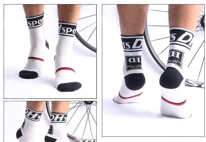 Chaussettes de cyclisme pour femmes et hommes. Chaussettes résistantes à l’usure. Chaussettes de compression – Image 3