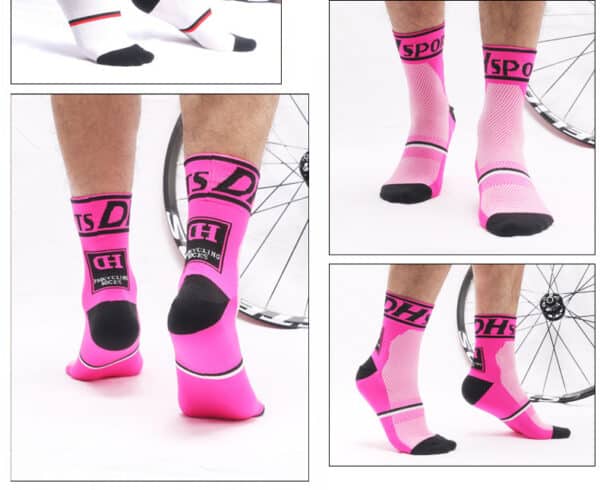 Chaussettes de cyclisme pour femmes et hommes. Chaussettes résistantes à l’usure. Chaussettes de compression – Image 7