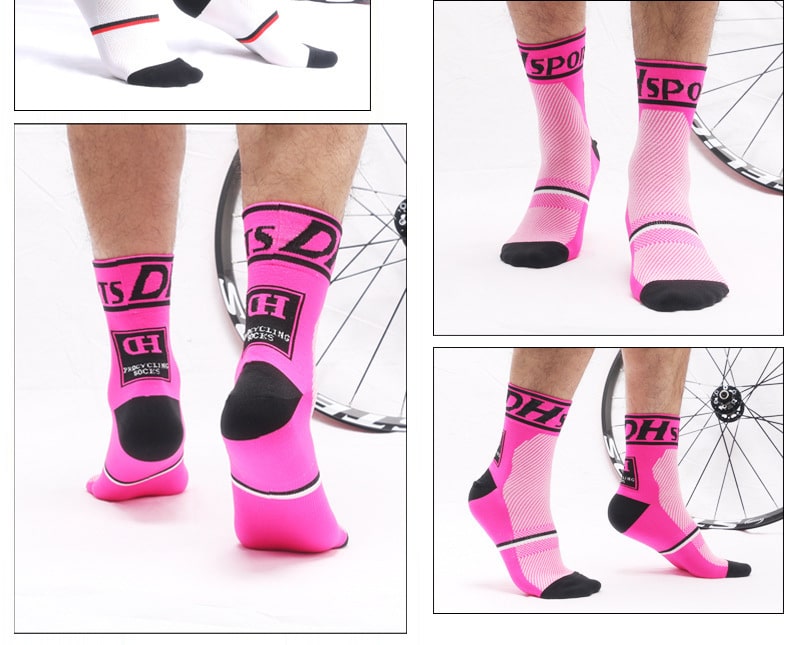 Chaussettes de cyclisme pour femmes et hommes. Chaussettes résistantes à l’usure. Chaussettes de compression – Image 7