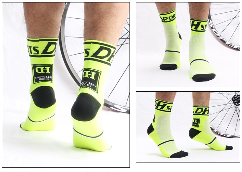 Chaussettes de cyclisme pour femmes et hommes. Chaussettes résistantes à l’usure. Chaussettes de compression – Image 8