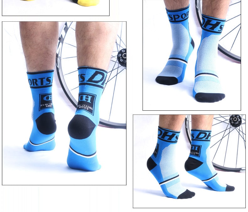 Chaussettes de cyclisme pour femmes et hommes. Chaussettes résistantes à l’usure. Chaussettes de compression – Image 6