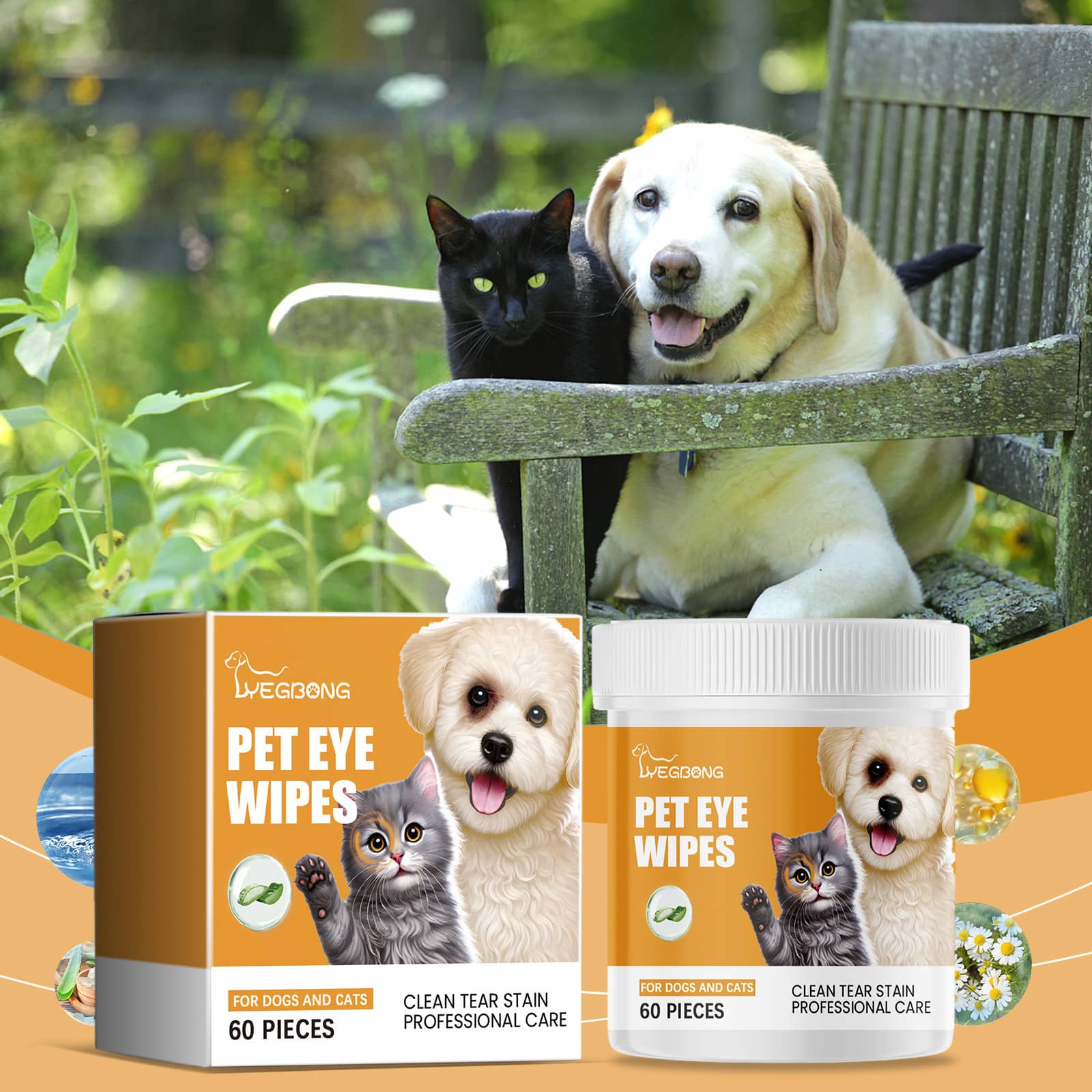 Lingettes humides pour les chiens