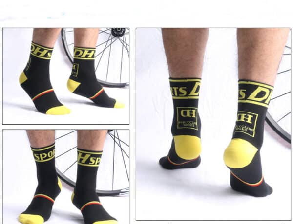 Chaussettes de cyclisme pour femmes et hommes. Chaussettes résistantes à l’usure. Chaussettes de compression – Image 2