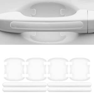 8 pièces. Autocollants pour poignée de portière de voiture avec bande de protection. Bande anti-collision transparente invisible