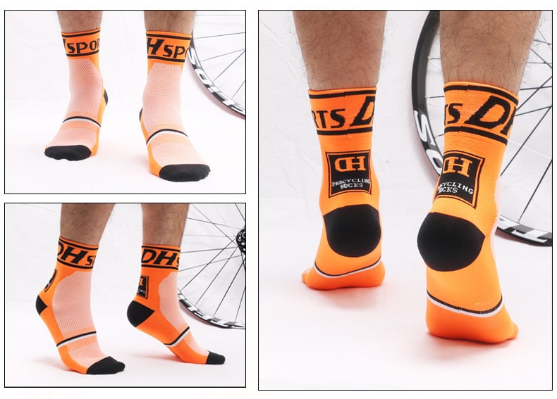 Chaussettes de cyclisme pour femmes et hommes. Chaussettes résistantes à l’usure. Chaussettes de compression – Image 5