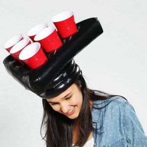 Ensemble de porte-gobelets gonflable pour jeux amusants. Chapeaux