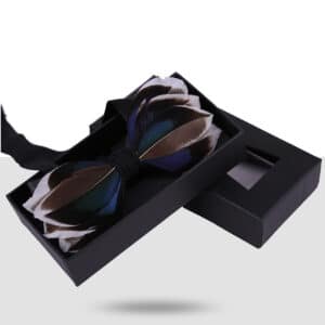 Noeud papillon en plumes avec épingle à fleurs et broche en forme d’arc