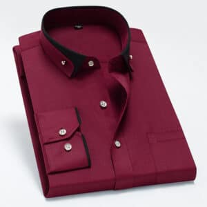 Chemise à manches longues extensible à la mode pour hommes