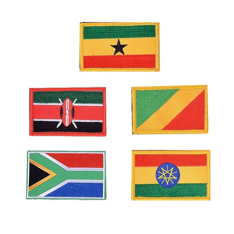 Autocollants de broderie de couleurs nationales