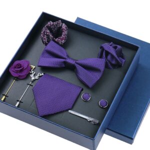 Nœud papillon et cravatte carrée à la mode pour hommes