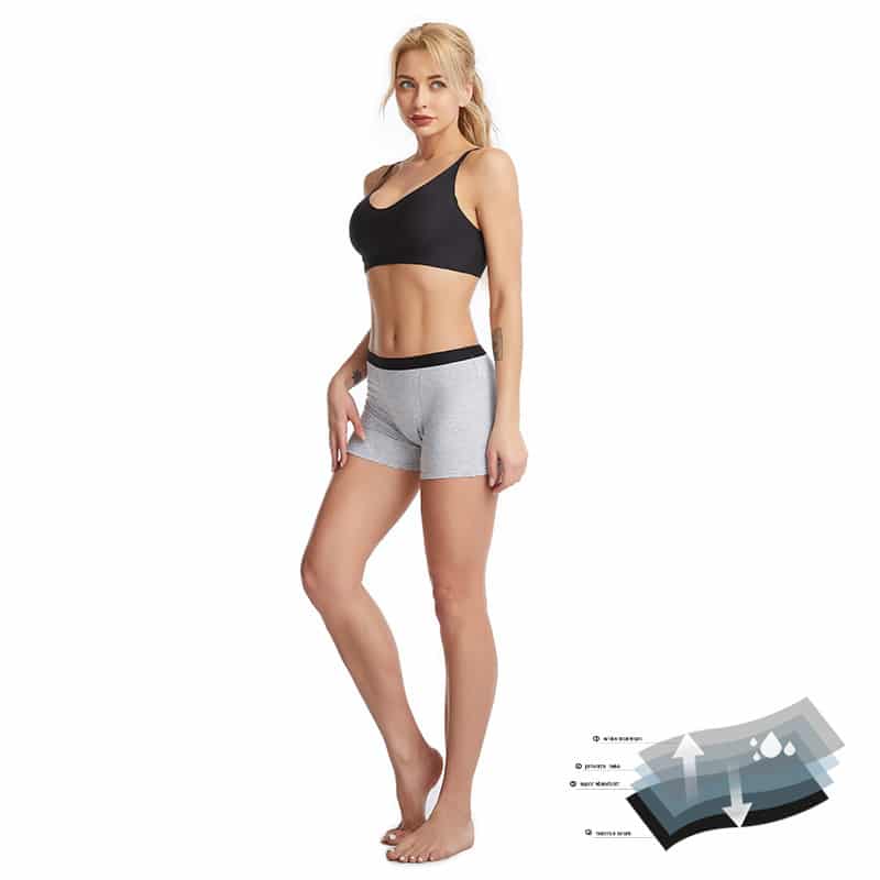 Boxer menstruel à quatre couches, anti-fuite, anti-bactérien et absorbant pour femmes – Image 7