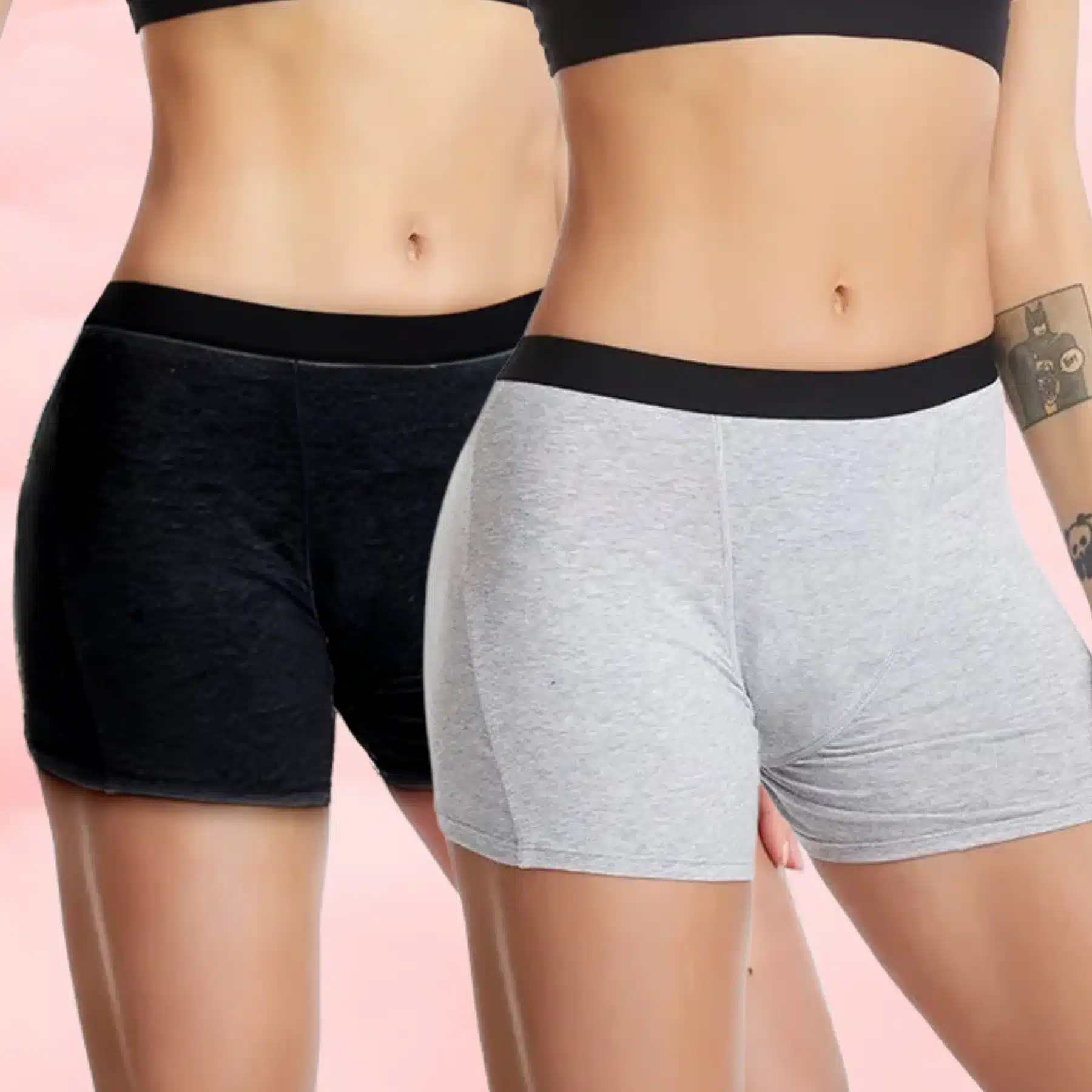 Boxer menstruel à quatre couches, anti-fuite, anti-bactérien et absorbant pour femmes – Image 6