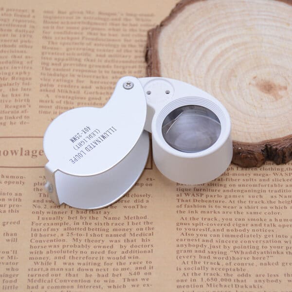 Loupe de bijouterie de calibre 25mm avec éclairage 40 fois. Loupe pour bijoutiers – Image 2