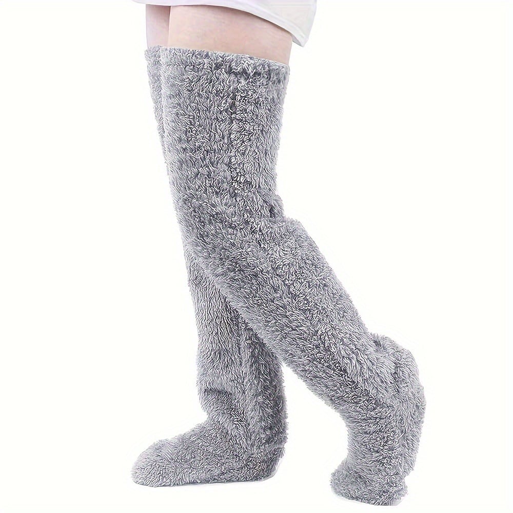 Une paire de chaussettes de jambe en duvet d’oie contre le froid pour femmes et hommes – Image 4